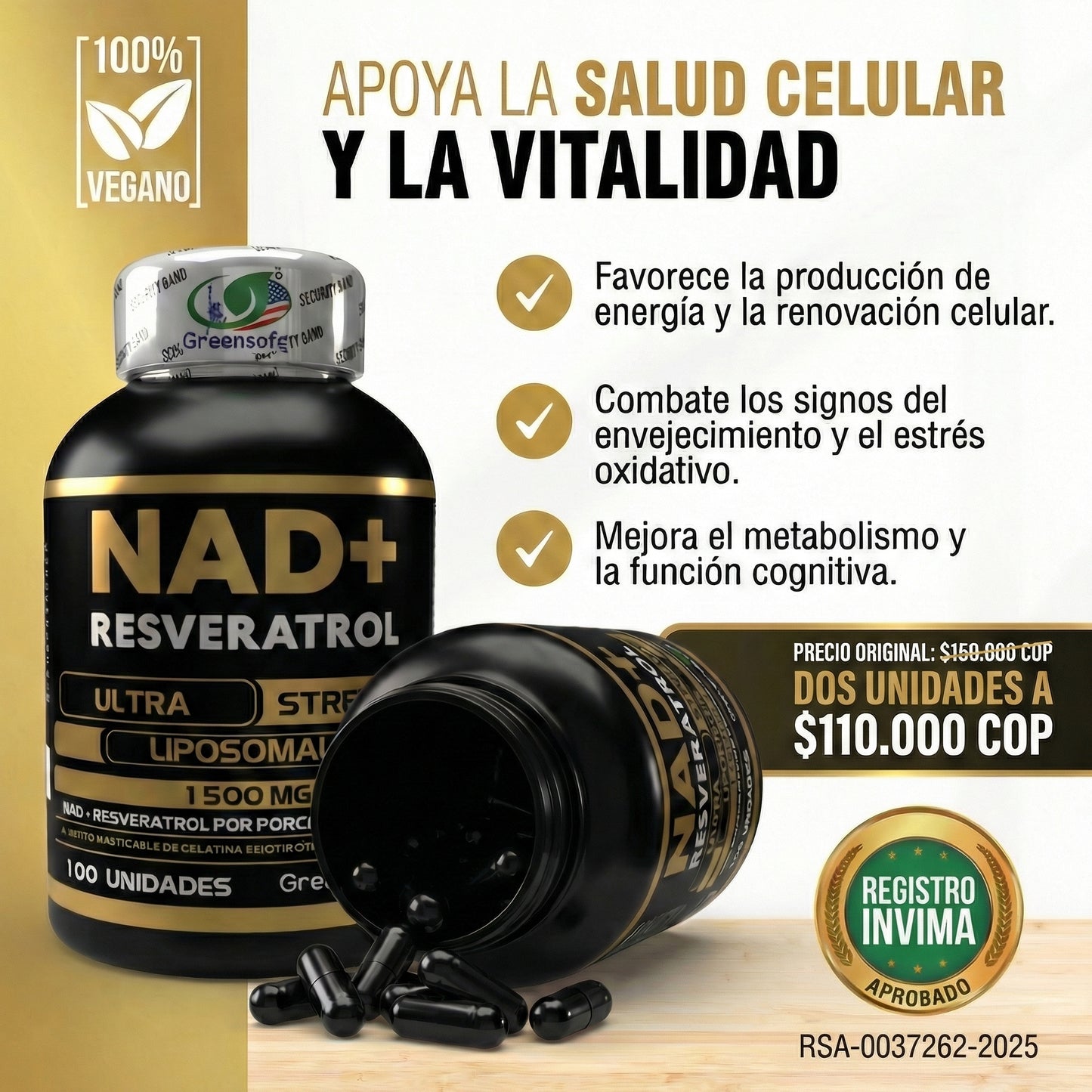 NAD+ RESVERATROL - OFERTA LIMITADA!
