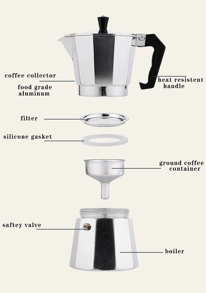 Cafetera Estilo Italiano 12 Tazas