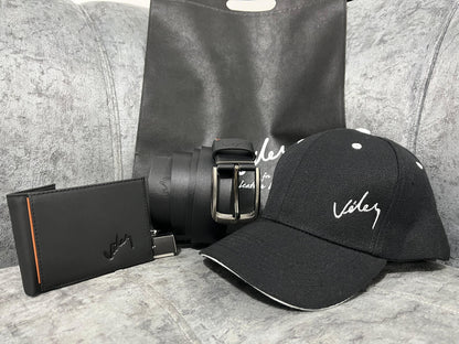🎁 Combo Estilo Ejecutivo – Correa + Billetera + Gorra + Bolsa Tipo Tula